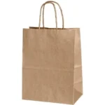 Premium Recycled Kraft Paper Carry Bags | 8 x 4 x 10 Inches | Wholesale