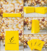 Signature Luxury Paper Gift Bags - Custom Print - 8x4x10 Inches - Image 2