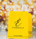 Signature Luxury Paper Gift Bags - Custom Print - 8x4x10 Inches - Image 3